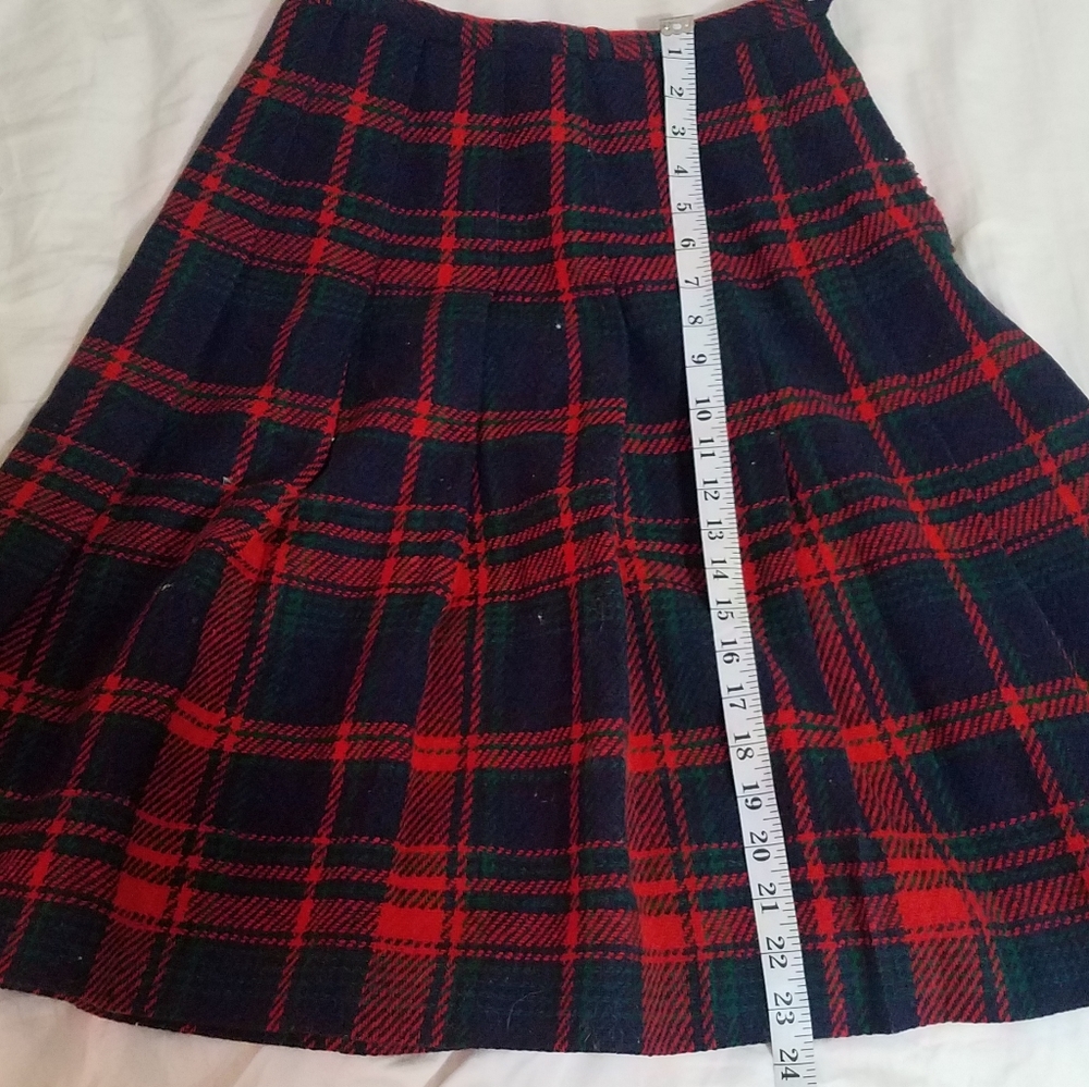 Dirndl Style Vintage Wool Skirt - Lined